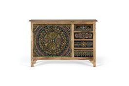 GINER Y COLOMER Buffet en bois de manguier multicolore